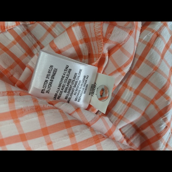 🎅🏻 3/$50 2x 👯‍♀️Host Pick⚡️ Foxcroft Crinkle Texture Tattersall Shirt - Picture 9 of 9